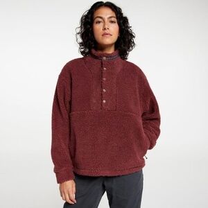 Size S! Alpinr Design Women's Burgundy Fleece Sherpa